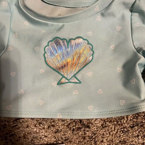 NWT cat & Jack 2 piece swim suit. 12M. - Picture 2 of 2